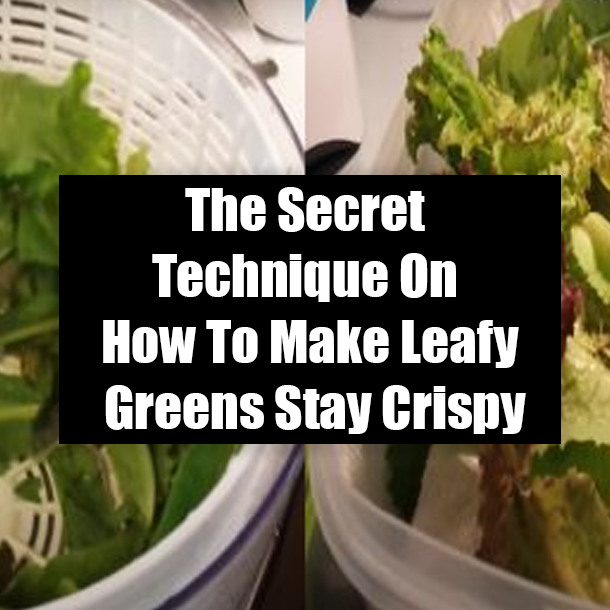 The Secret Technique On How To Make Leafy Greens Stay Crispy