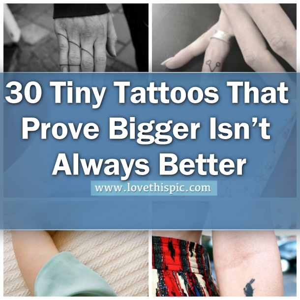 These 30 Tiny Tattoos Prove Bigger Is Not Always Better