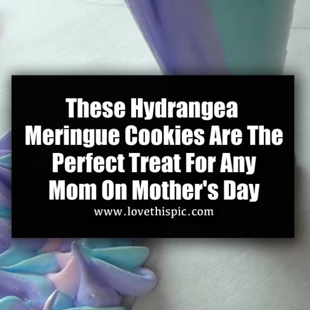 These Hydrangea Meringue Cookies Are The Perfect Treat For Any Mom On Mother's Day