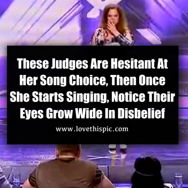 These Judges Are Hesitant At Her Song Choice, Then Once She Starts Singing, Notice Their Eyes Grow Wide In Disbelief