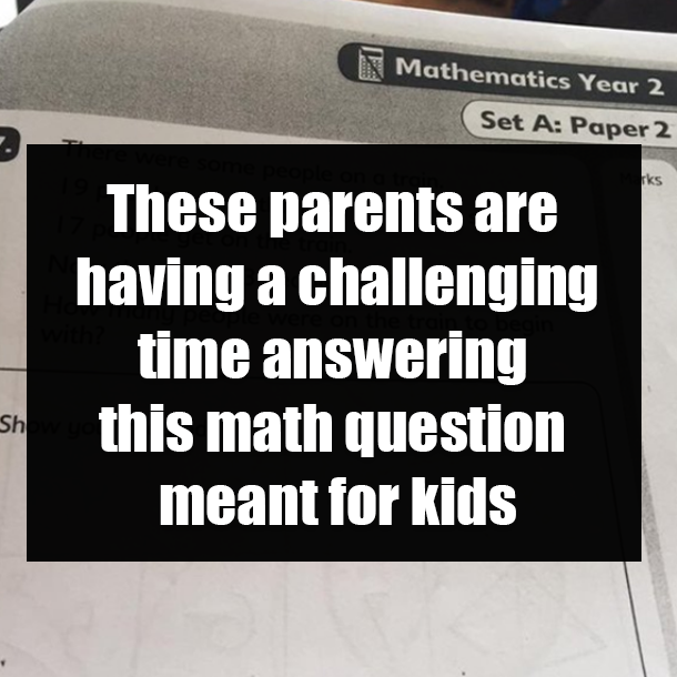 These parents are having a challenging time answering this math question meant for kids