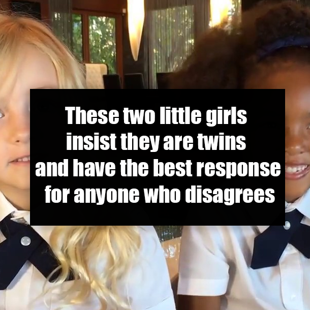 These two little girls insist they are twins and have the best response for anyone who disagrees