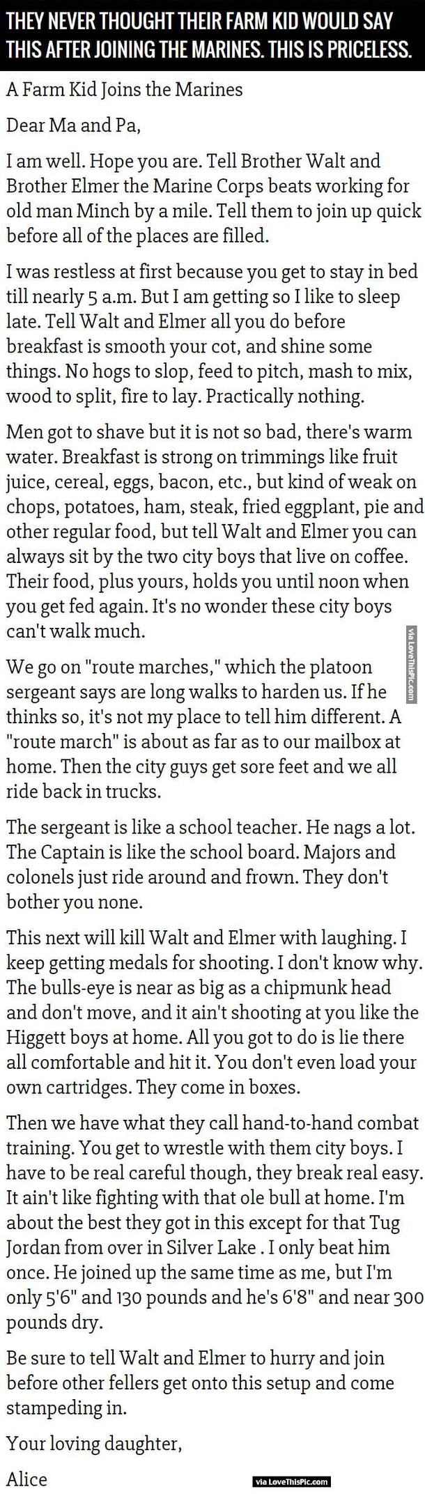 They Never Thought Their Farm Kid Would Say This About Marine Corps. This Is Priceless.
