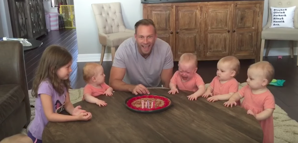 They Sing Happy Birthday To This Father, Now Look At The Baby On The Right Once The Candles Go Out - picture 4