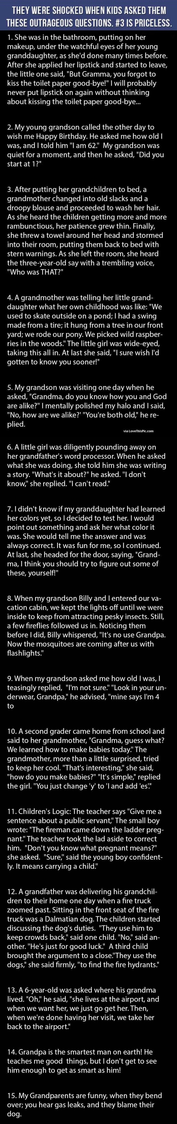 They Were Shocked When Kids Asked Them These Outrageous Questions.