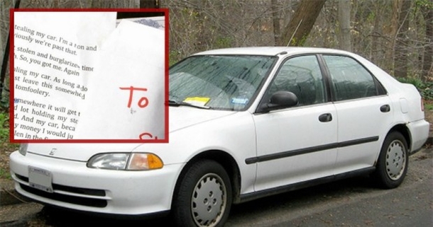 Thieves Who Stole Honda Find Note In Glove Box, Urgently Track Down Woman - picture 2