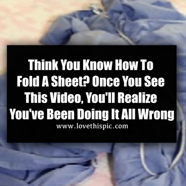 Think You Know How To Fold A Sheet? Once You See This Video, You'll Realize You've Been Doing It All Wrong