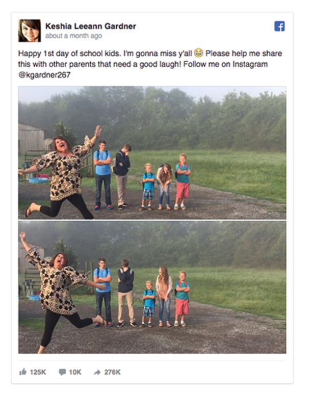 This Alabama Mother Hilariously Photobombed Her Kid’s Back to School Pictures - picture 3