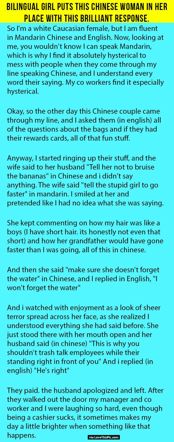 This Bilingual Girl Puts A Chinese Woman In Her Place With This Brilliant Response