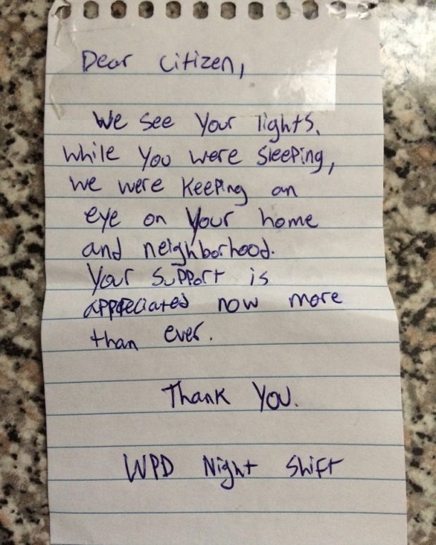 This Couple Is Shocked By Note Left On Their Door After A Cop Saw What They Did At Night - picture 2