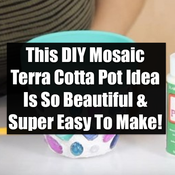 This DIY Mosaic Terra Cotta Pot Idea Is So Beautiful & Super Easy To Make!