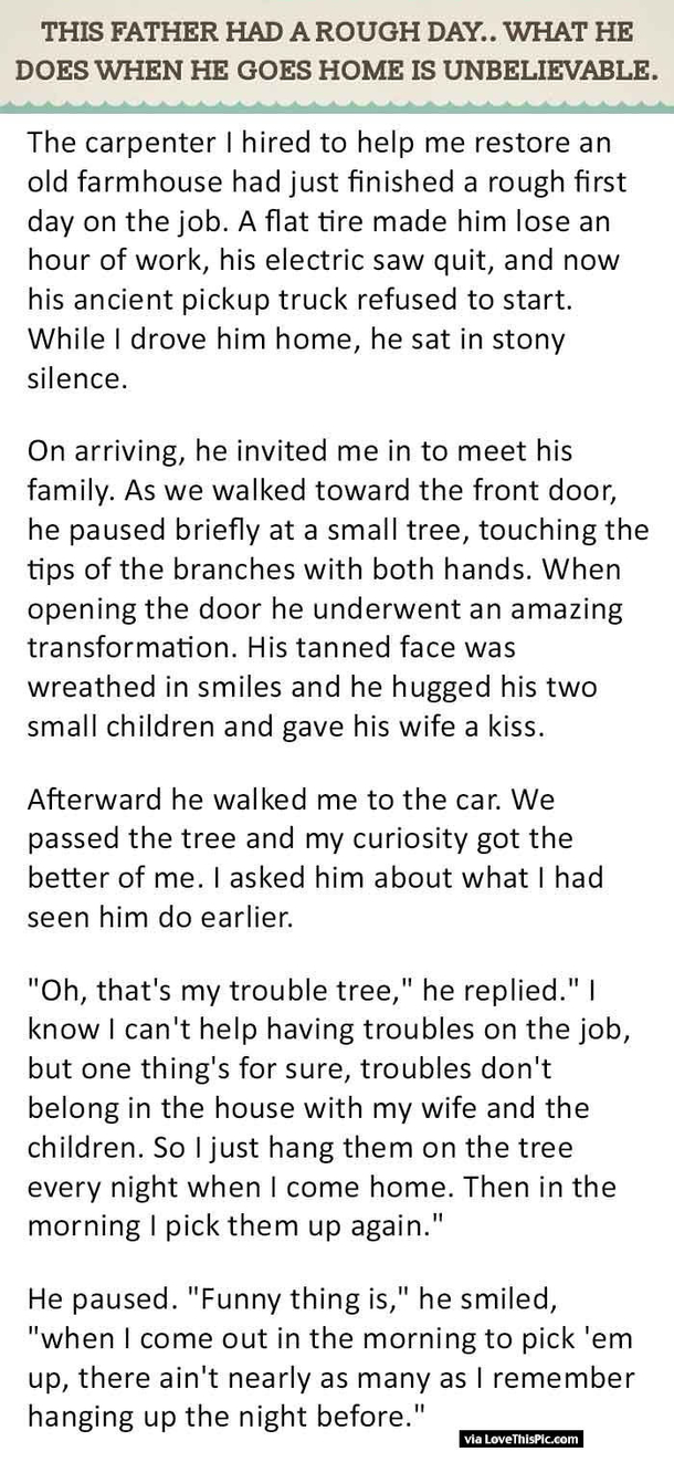 This Father Had A Rough Day But What He Does When He Goes Home Is Unbelievable.