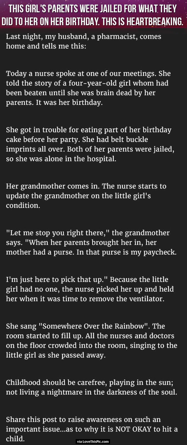 This Girl's Parents Were Jailed For What They Did To Her On Her Birthday. This Is Heartbreaking.