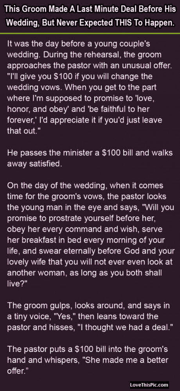 This Groom Made A Last Minute Deal Before His Wedding But Never Expected This To Happen