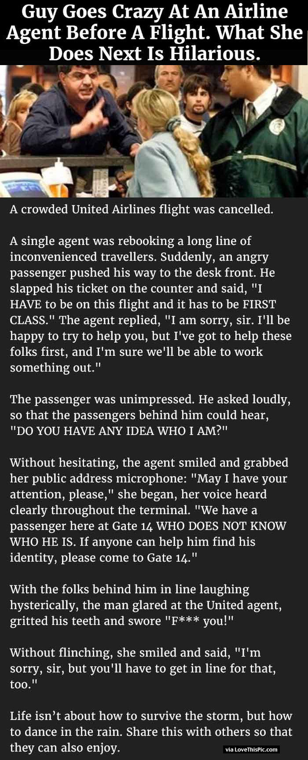 This Guy Goes Crazy On An Airline Agent Before A Flight But What She Does Next Is Hilarious