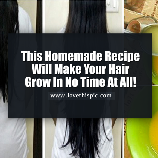 This Homemade Recipe Will Make Your Hair Grow In No Time At All!