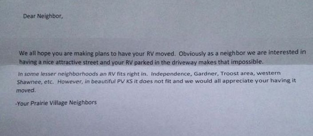 This Is The Unexpected Note An RV Owner Found In Her Mailbox (Photos) - picture 3