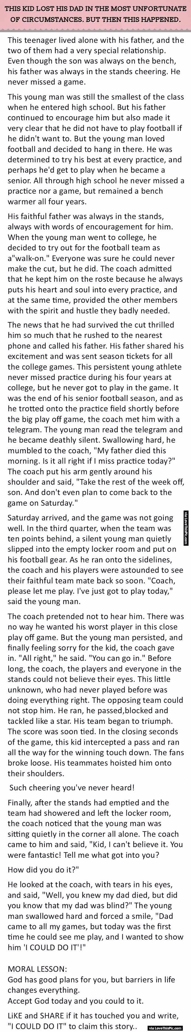 This Kid Lost His Dad In The Most Unfortunate Of Circumstances But Then This Happened