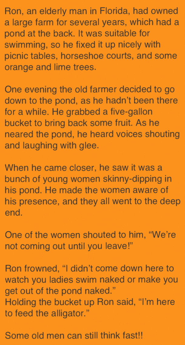 This man caught naked women bathing in his pond. His answer is brilliant! - picture 2