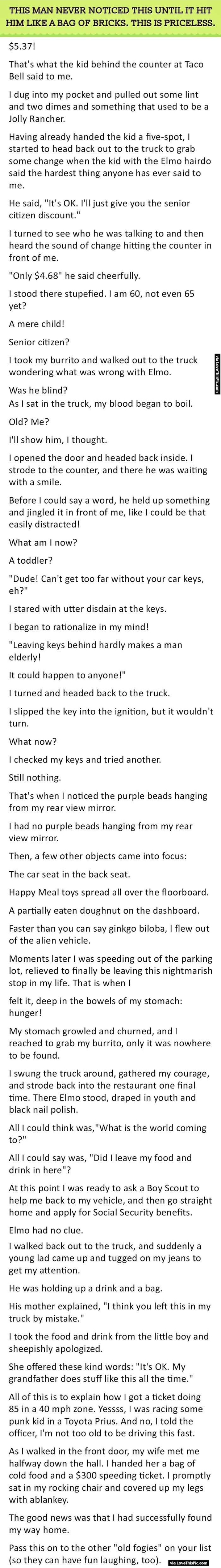 This Man Never Noticed This Until It Hit Him Like A Bag Of Bricks. This Is Priceless!