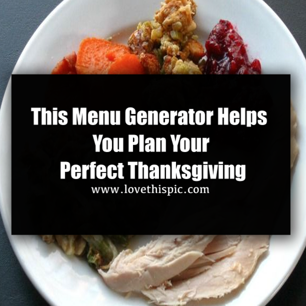 This Menu Generator Helps You Plan Your Perfect Thanksgiving