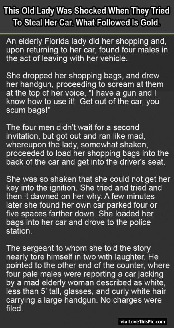 This Old Lady Was Shocked When They Tried To Steal Her Car But What Followed Is Gold