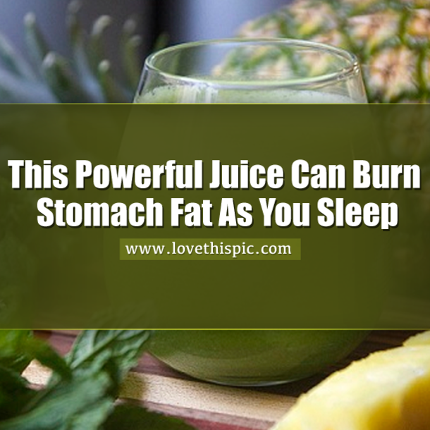 This Powerful Juice Will Burn Stomach Fat As You Sleep!