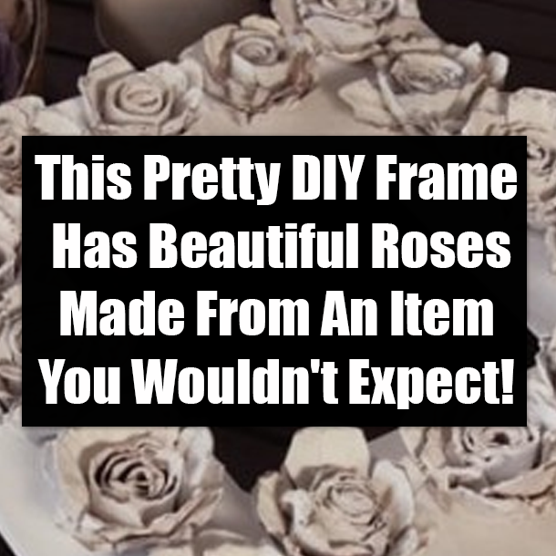This Pretty DIY Frame Has Beautiful Roses Made From An Item You Wouldn't Expect!