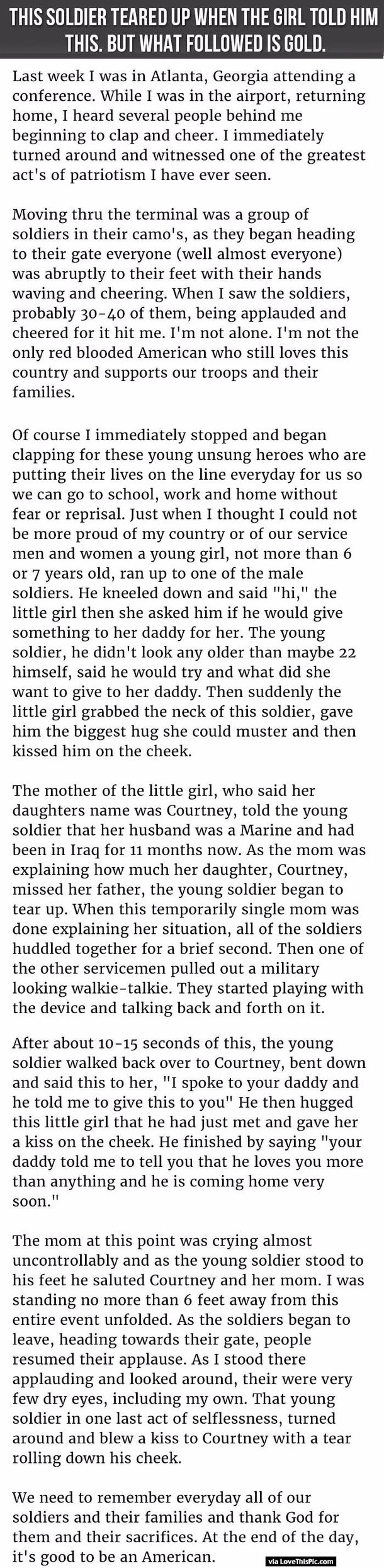 This Soldier Teared Up When This Girl Told Him This But What Followed Is Gold