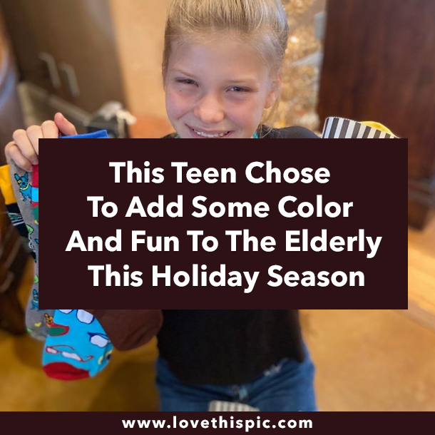 This Teen Chose To Add Some Color And Fun To The Elderly This Holiday Season