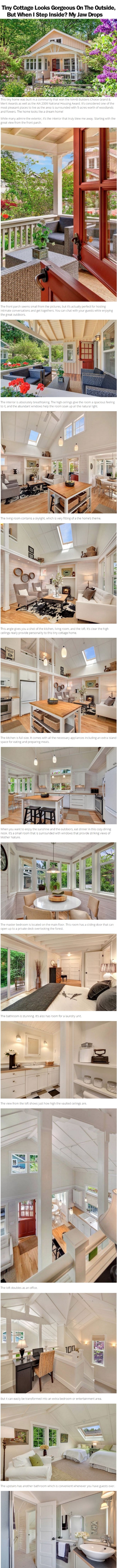 This Tiny Cottage Looks Great On From The Outside But When You See The Inside Your Jaw Will Drop!