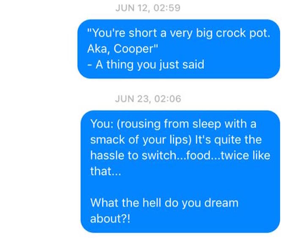 This Wife Texts Her Husband Things He Says In His Sleep, These Texts Are Priceless - picture 10