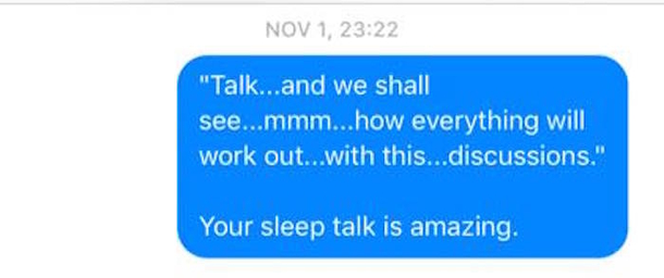 This Wife Texts Her Husband Things He Says In His Sleep, These Texts Are Priceless - picture 3