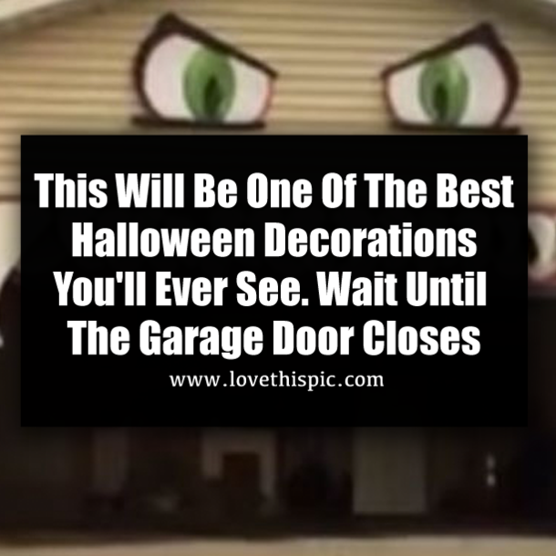 This Will Be One Of The Best Halloween Decorations You'll Ever See. Wait Until The Garage Door Closes