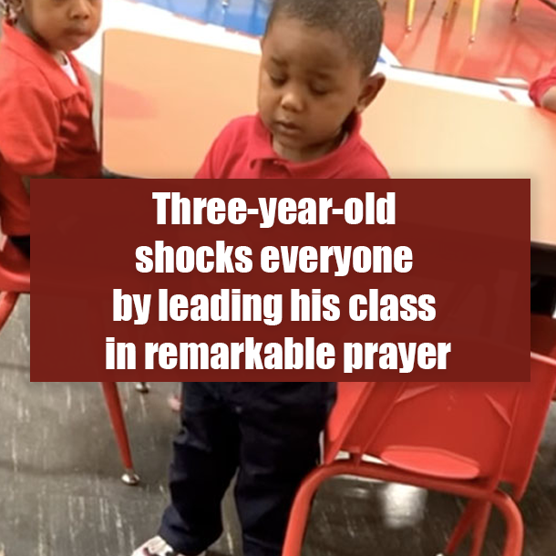 Three-year-old shocks everyone by leading his class in remarkable prayer