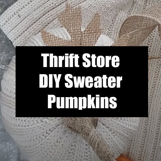 Thrift Store DIY Sweater Pumpkins