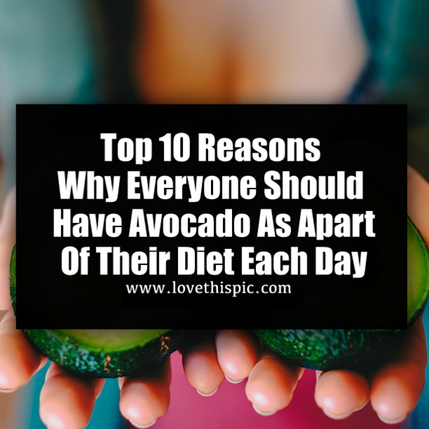 Top 10 Reasons Why Everyone Should Have Avocado As Apart Of Their Diet Each Day