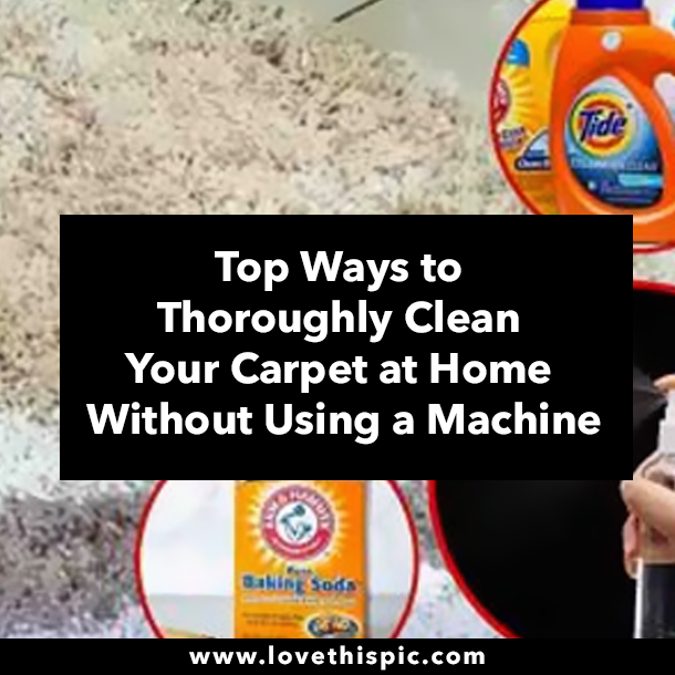 Top Ways to Thoroughly Clean Your Carpet at Home Without Using a Machine