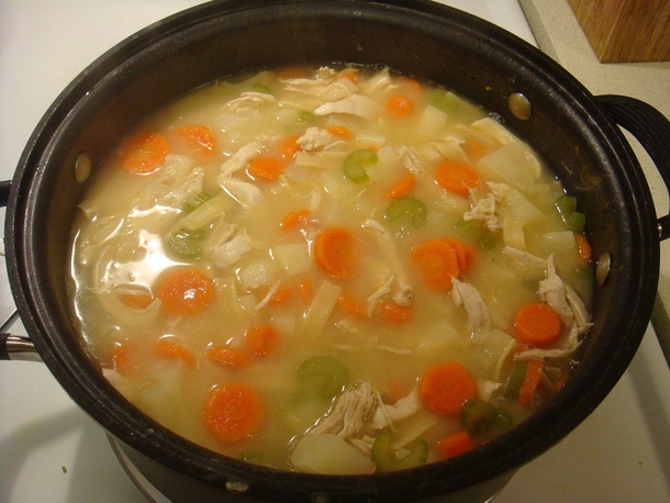 Toss veggies and chicken into a slow cooker. Add quinoa for a the best soup you could ever taste - picture 6