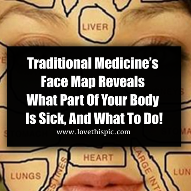 Traditional Medicine’s Face Map Reveals What Part Of Your Body Is Sick, And What To Do!