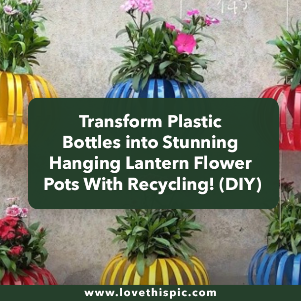 Transform Plastic Bottles into Stunning Hanging Lantern Flower Pots With Recycling! (DIY)