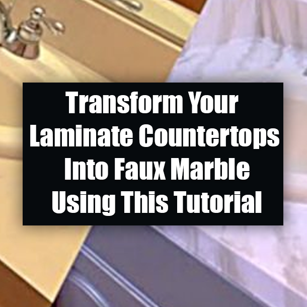 Transform Your Laminate Countertops Into Faux Marble Using This Tutorial