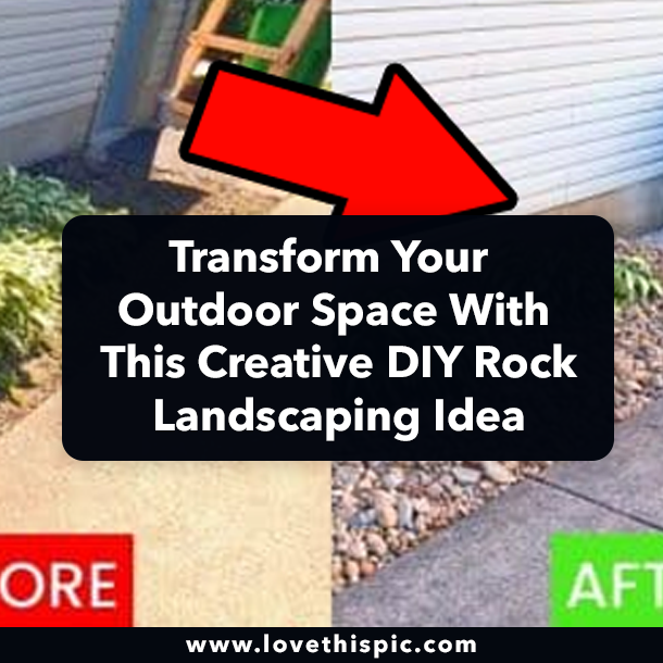 Transform Your Outdoor Space With This Creative DIY Rock Landscaping Idea