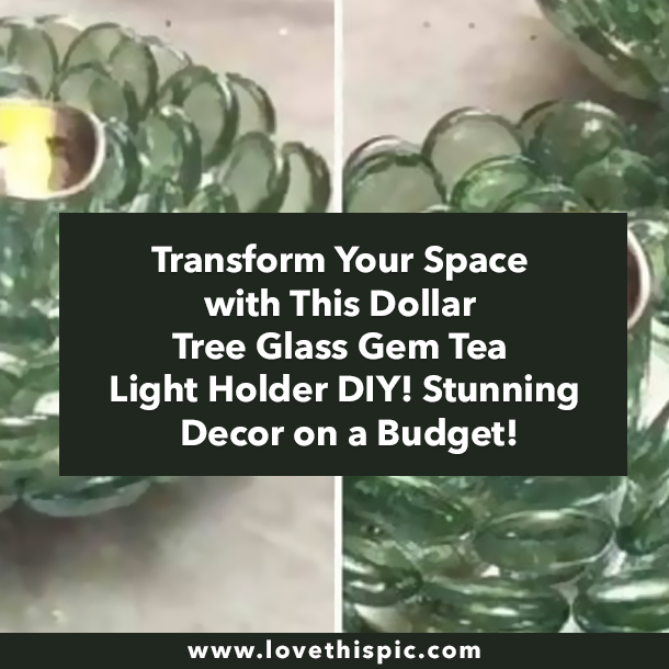 Transform Your Space with This Dollar Tree Glass Gem Tea Light Holder DIY! Stunning Decor on a Budget!