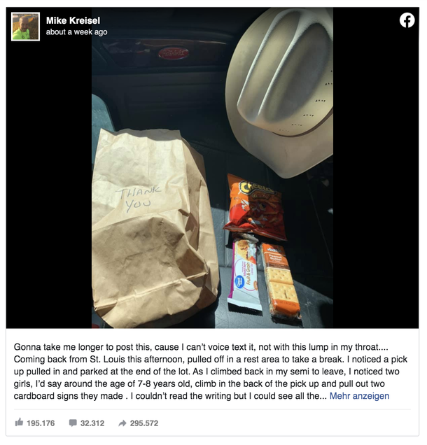 Truck Driver gets overwhelmed with emotion after strangers’ act of kindness amid coronavirus crisis - picture 3