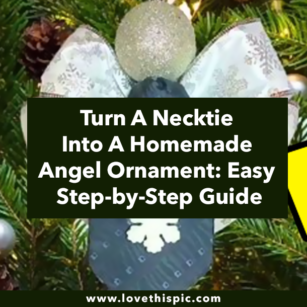 Turn A Necktie Into A Homemade Angel Ornament: Easy Step-by-Step Guide