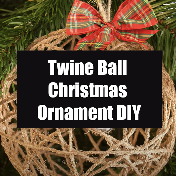 Twine Ball Christmas Ornament DIY