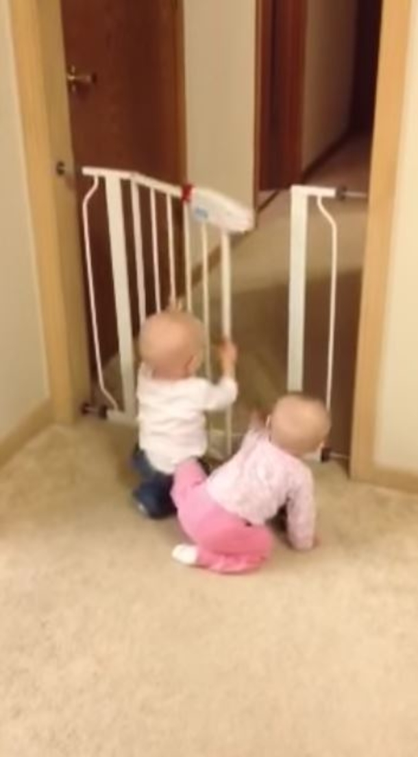Two 10-Month-Old Babies Attempt Crazy Escape, Didn't Realize Mom Was Watching The Entire Time - picture 3