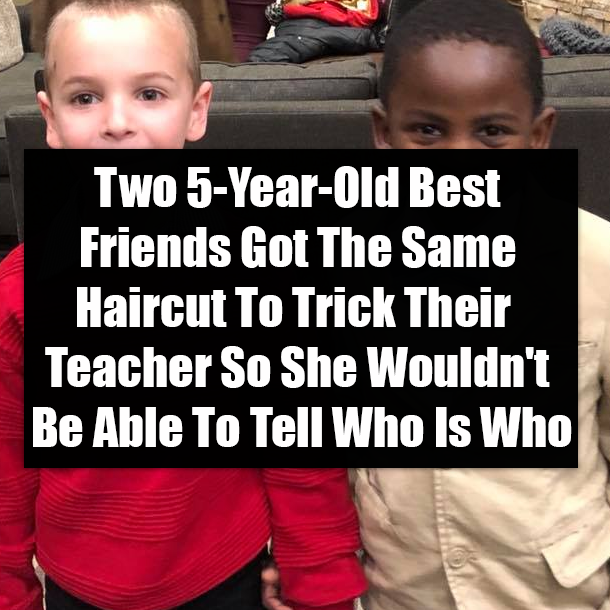 Two 5-Year-Old Best Friends Got The Same Haircut To Trick Their Teacher So She Wouldn't Be Able To Tell Who Is Who