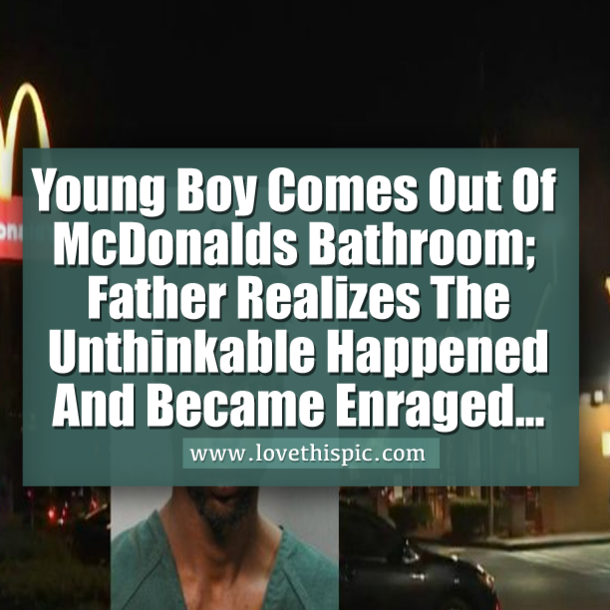 Two Brothers Go In Public Bathroom… But When Only One Returns, Father Reacts Immediately